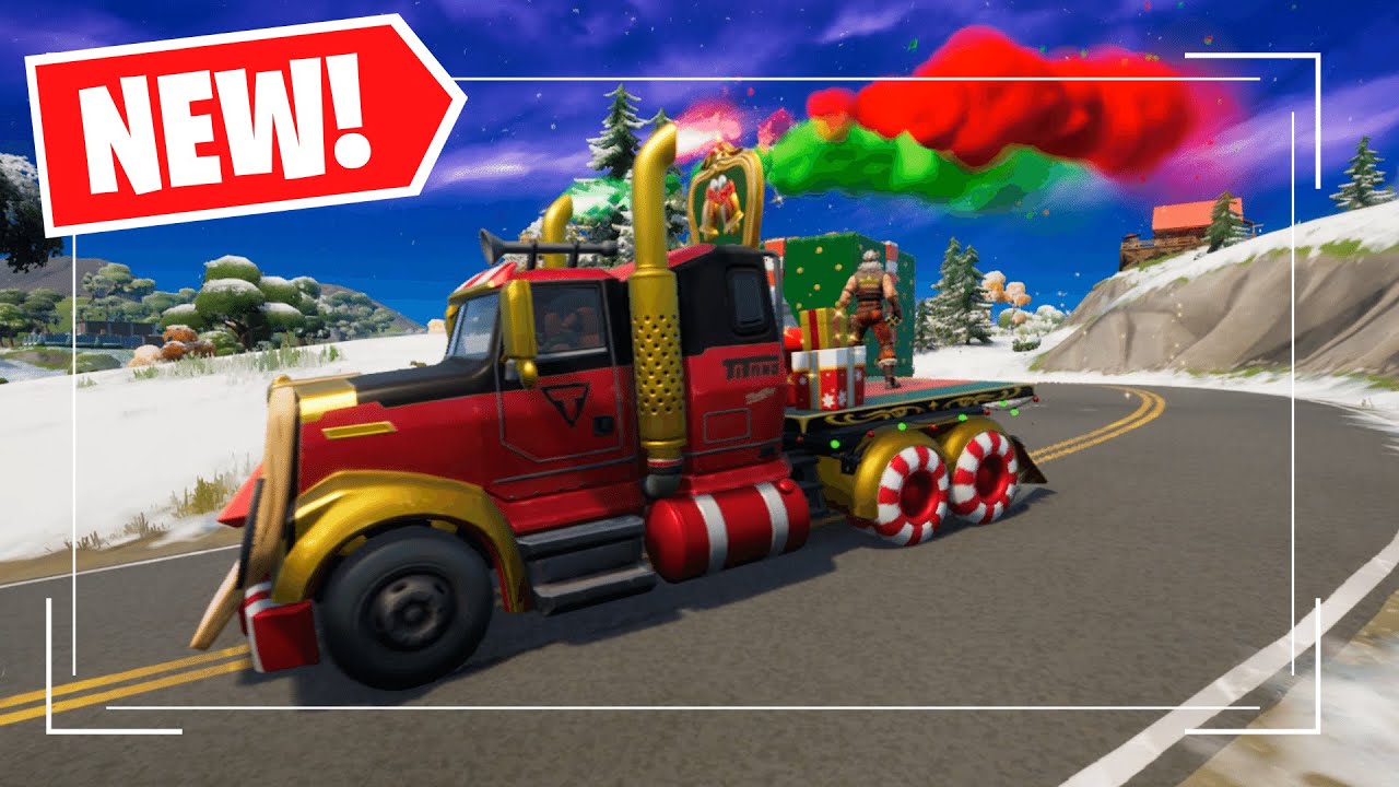 Fortnite NEW Sgt. Winter Truck giving Presents (Map Update) YouTube