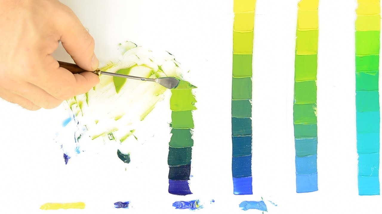 Mixing Blue And Yellow Oil Paint YouTube