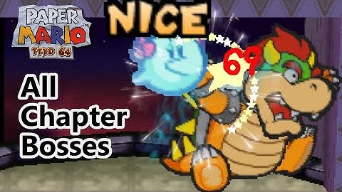 Paper Mario TTYD64 - All Chapter Bosses (Hardest Mode, Low Level)