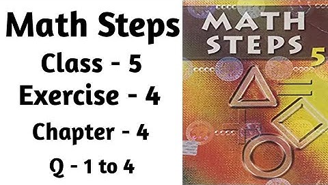 Class 5 math Steps solution in hindi chapter 4 exercise - 4 ||operations involving large number