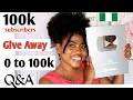 100k youtube subscribers Give Away/Q&amp;A / my youtube journey/ how I gain 100k youtube subscribers