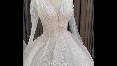 MÊ MẨN VỚI VẺ ĐẸP “HÚT HỒN’’ CỦA VÁY CƯỚI CỔ CHỮ V -  LINH NGA BRIDAL