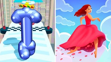 Hover skirt Vs Tall man run 🔵⚫️Max All Big Levels Walkthrough Android iOS mobile Gameplay