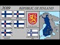 Finland History with Map and Flags