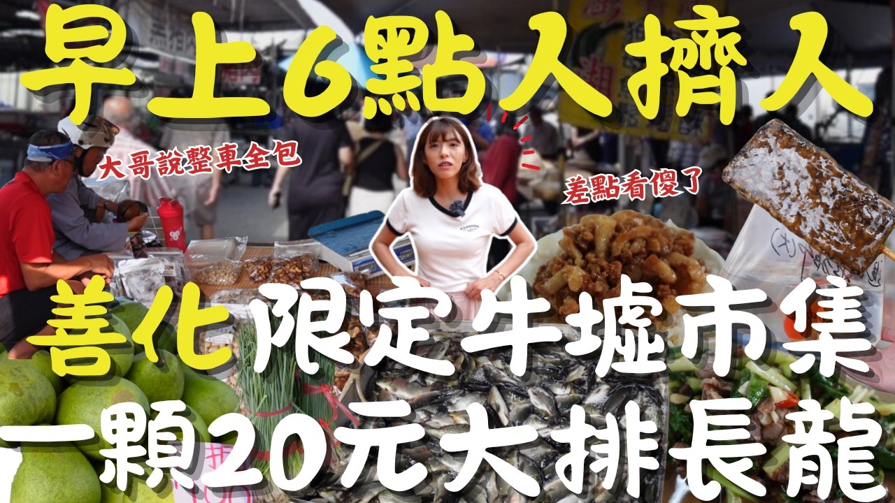 南臺灣最有故事的市集！看似雜亂卻超有溫度！台南善化牛墟實錄：阿公阿嬤全出動、20元文旦大排長龍、廟口炒羊肉吃到崩潰！全台只剩這一個！清晨限定的「市集」到底多狂？｜三歲半