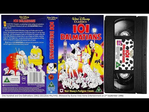 Opening to 101 Dalmatians UK VHS (1996)