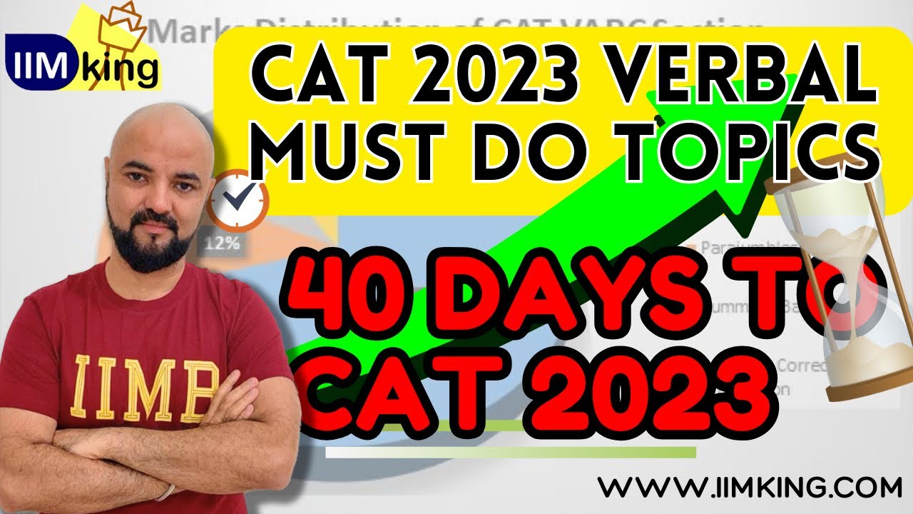 CAT 2023 | Verbal must do topics | 40 Days To CAT - YouTube