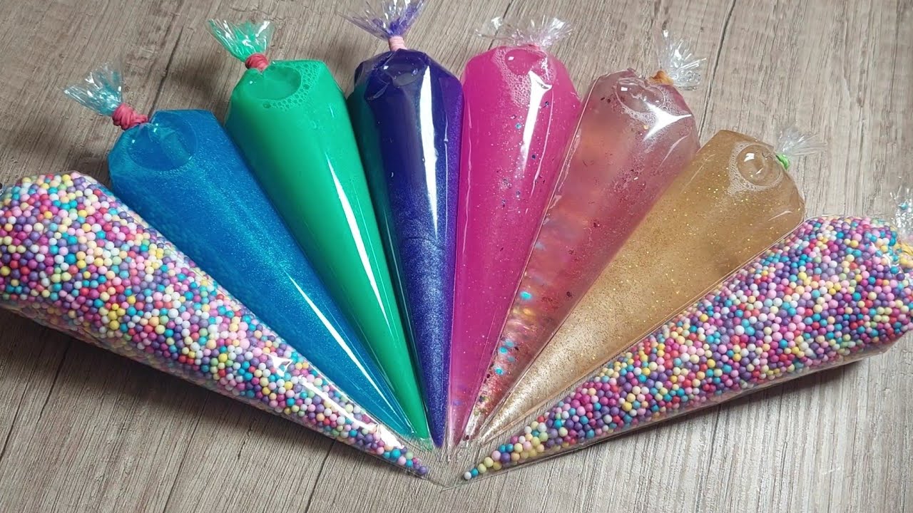 slime slaim mix with glitter slime smoothie most Satisfying video ...