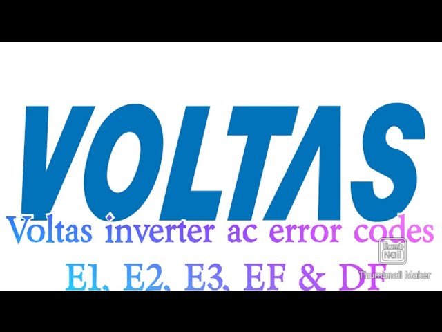 Split AC Error codes || || Voltas inverter ac error codes E1, E3, & @Fully4world - YouTube