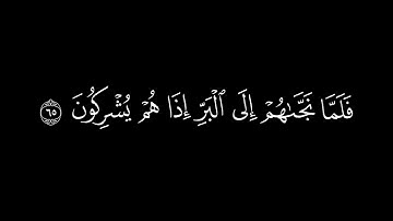 {فإذا ركبوا في الفلك دعوا الله}🍁كروما شاشة سوداء قرآن كريم🍁 القارئ عبد الرحمن مسعد 🍁سورة العنكبوت