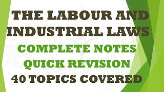 labor law lecture series, ccsu llb, PDF NOTES,