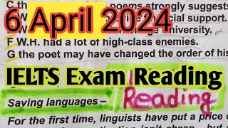 IELTS reading tips and tricks | 6 April 2024 ielts reading answers| ielts 9 Reading