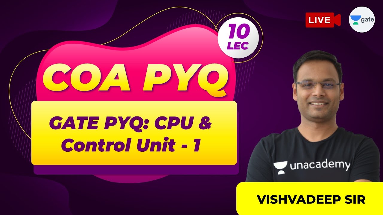 GATE PYQ: CPU & Control Unit | COA PYQs | L:10 | GATE CSE/IT 2021 Exam ...