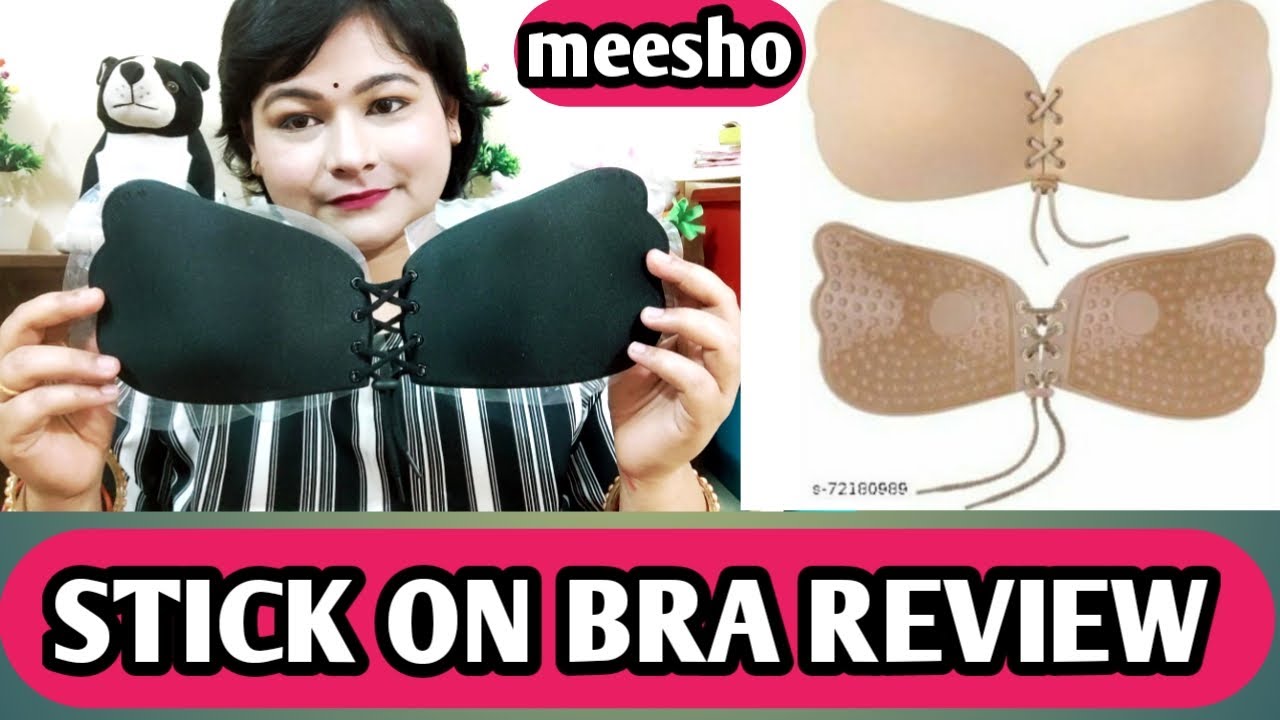 Meesho Stick on Bra review, Demo of how to wear stick on bra, will it  stick or fall