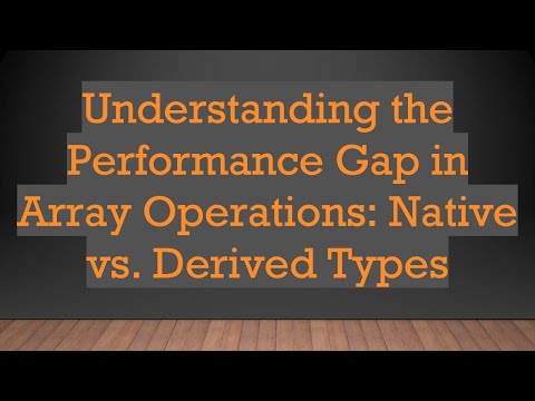 Understanding the Performance