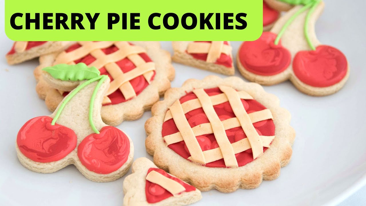 CHERRY PIE COOKIES with royal icing