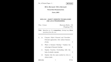 MCS - 24  June 2021 Question Paper