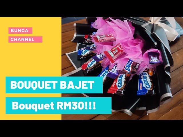 Coklat Bouquet Bajet RM10..silver & - Choco Wrapper Gift