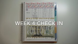 Week 4 Check In | April 2021 Budget | Inconsistent Income | College Student | 21 Year Old