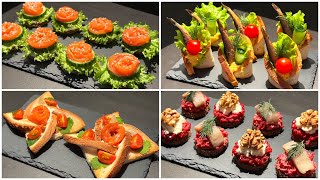 5 delicious appetizers for your Christmas party. The most beautiful snack in 5 minutes!