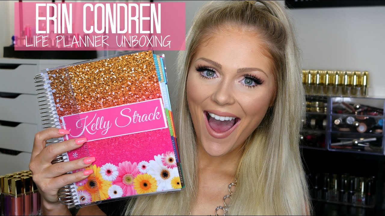 Erin Condren Life Planner Unboxing + Sticker Haul! - YouTube