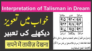 Interpretation of Talisman in Dream Munajat || Khwab mein Taweez Dekhna || خواب میں تعویز کی تعبیر