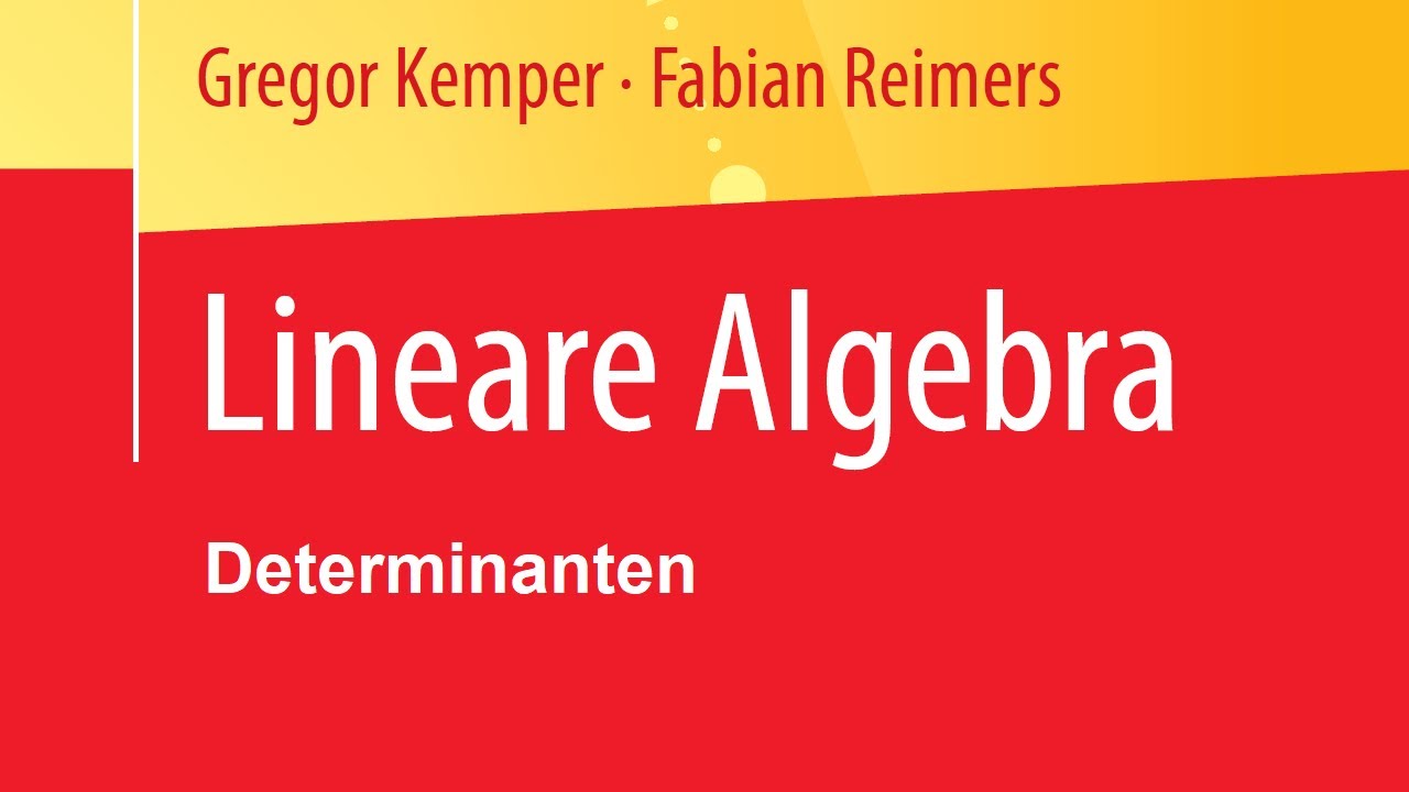 Aufgabe 7.1.6, Determinanten, Lineare-Algebra-Buch (Kemper, Reimers)