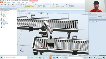 Lập trình, mô phỏng Robot ABB gắp sản phẩm từ băng chuyền A sang băng chuyền B.