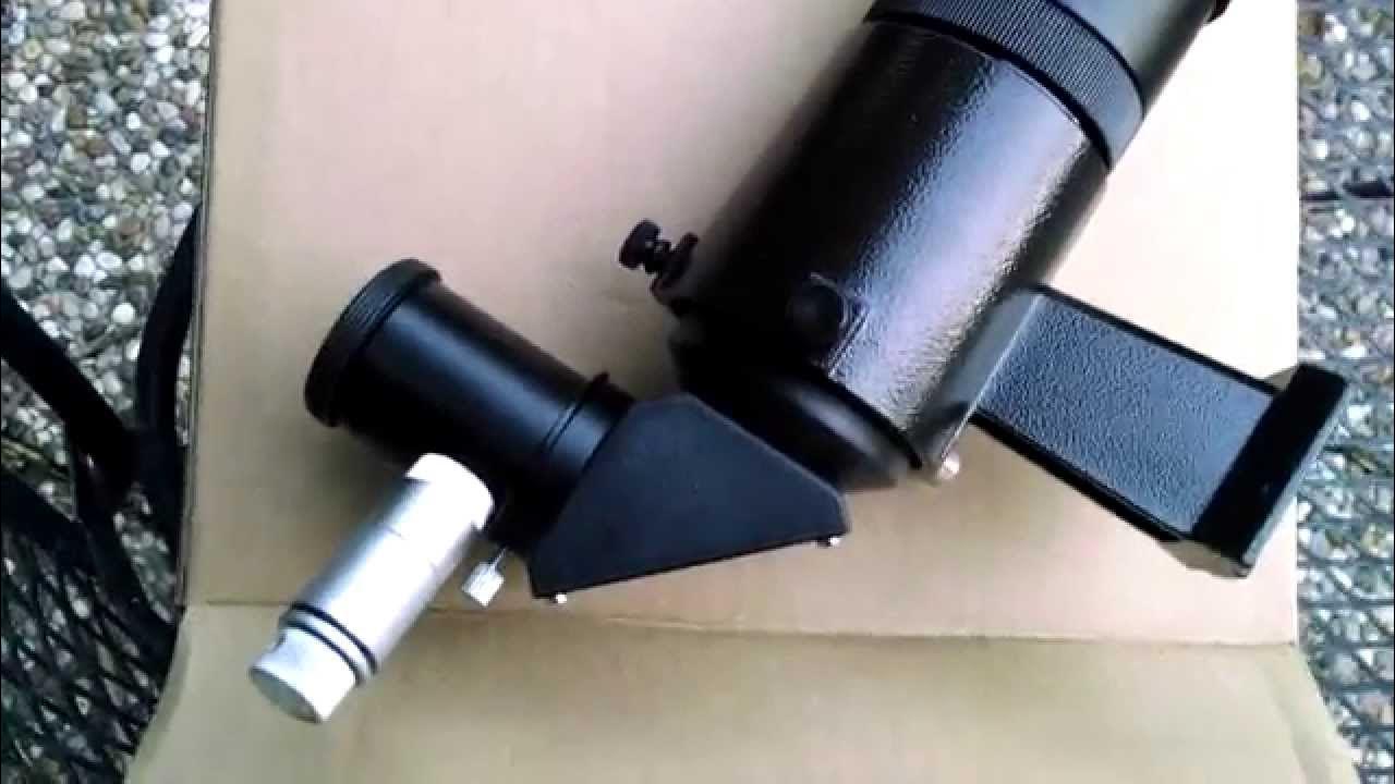 Orion 9x50 Illuminated RightAngle CI Finder Scope on a Celestron