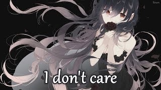 Nightcore - I Don't Care (Female Version) - (Lyrics) chords