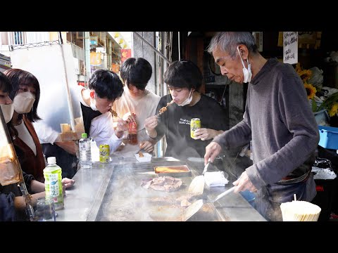 西成 ホルモン やまき - Teppanyaki Grilled Hormon Japanese Street Food - YAMAKI Yakiniku キモ あぶら