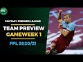 FPL 2020/21: Gameweek 1 Preview - Team News | Fantasy Premier League Tips 2020/21