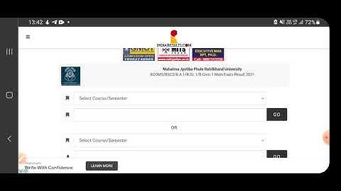 #mjpru mjpru result final year ba and second year