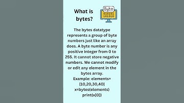 what is byte | Python