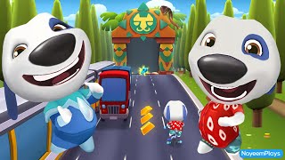 Talking Tom Gold Run - Aqua Hank vs Hawaiian Hank | New Scocer Fever Event Gameplay screenshot 4