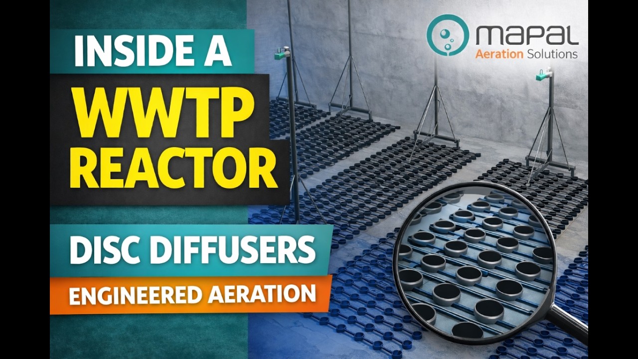 Disc Diffuser Aeration for WWTP Reactors | 3D Simulation) - YouTube