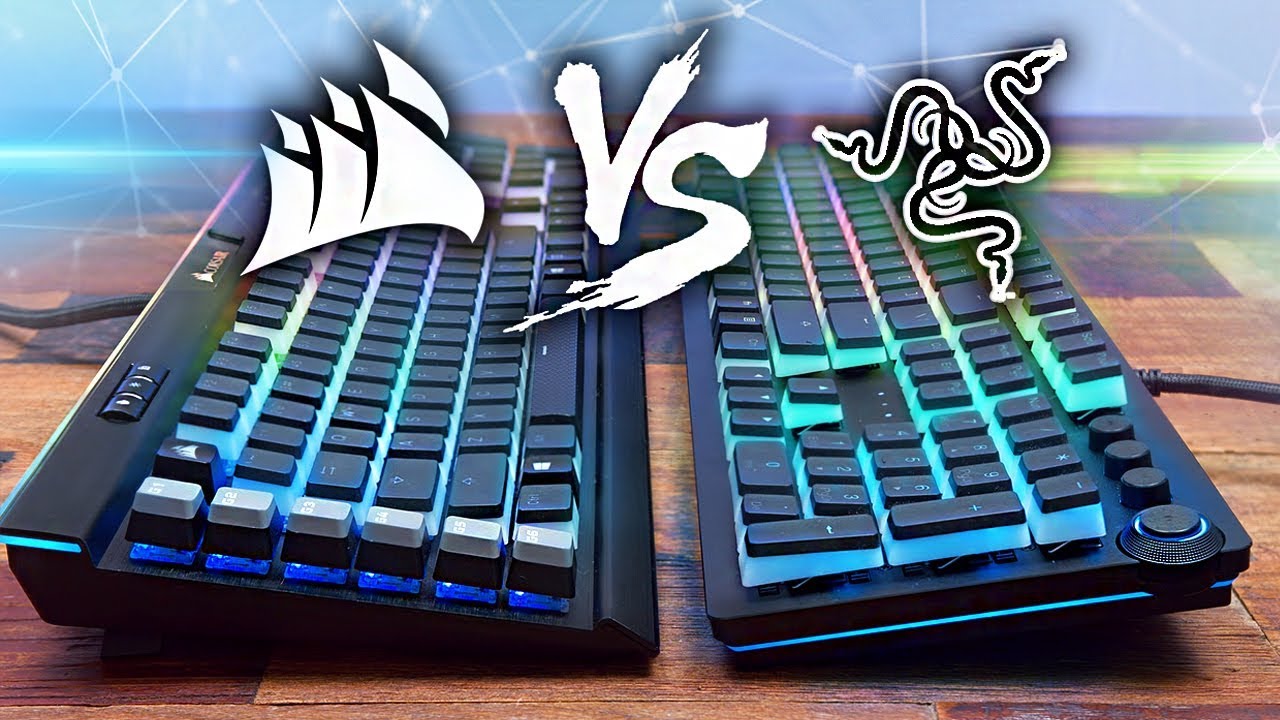 Razer Huntsman Elite Vs Corsair K95 Platinum Rgb Keyboard Comparison Youtube