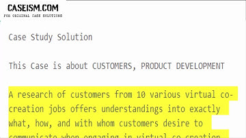 Refining Virtual Co-Creation from a Consumer Perspective  Case Study Help - Caseism.com