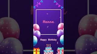 Happy Birthday Hanna