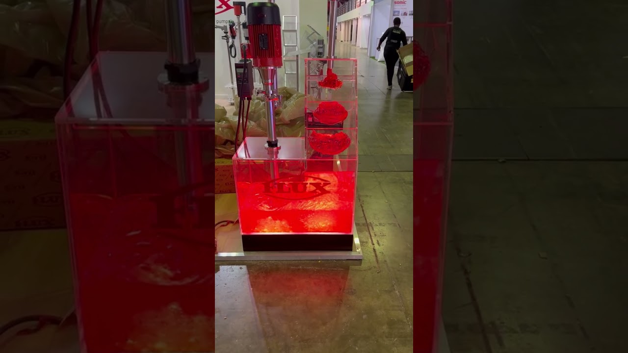 Flux F580 high viscous pump demo.