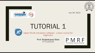 Aspen Plus® simulation software - a basic course for beginners | Tutorial -1