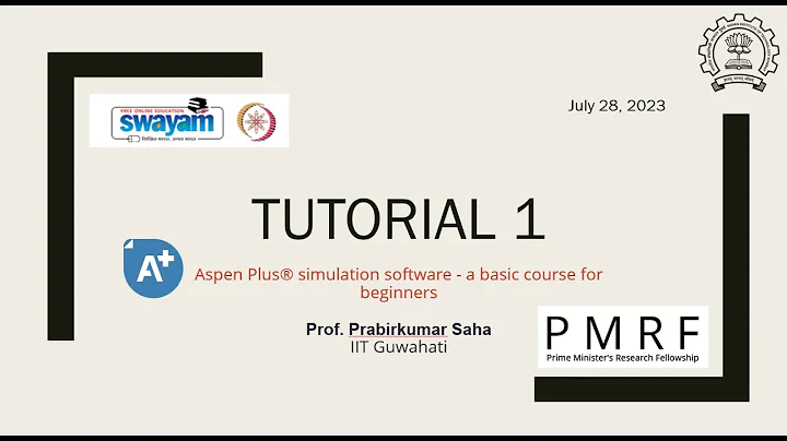 Aspen Plus® simulation software - a basic course for beginners | Tutorial -1