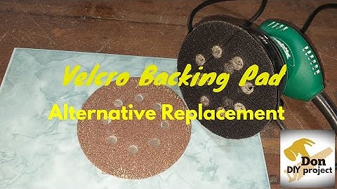 Fixing my sander velcro backing pad