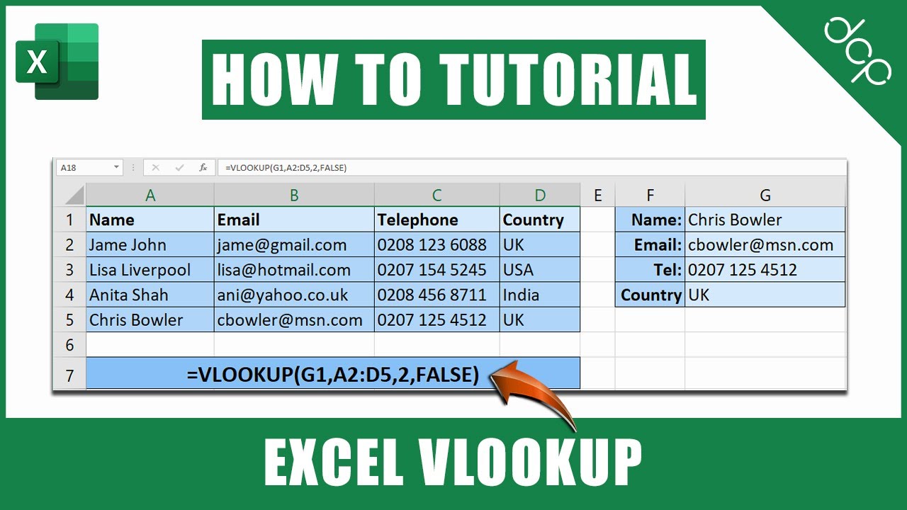 How to use VLOOKUP function in Excel | Excel 2021 Tutorial