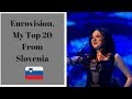 Slovenia At Eurovision - My Top 20