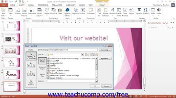 PowerPoint 2013 Tutorial Inserting Hyperlinks Microsoft Training Lesson 16.2