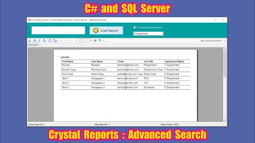 C# and SQL Server : Crystal Reports : Simple and Advanced Search Demo