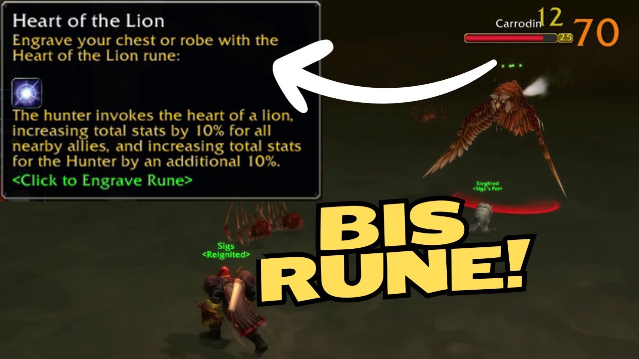Where to Get the Heart of the Lion Rune for Hunters - WoW Classic ...