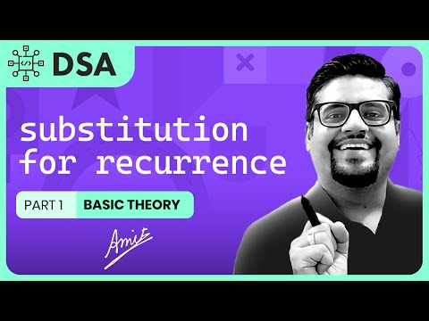SUBSTITUTION METHOD FOR SOLVING ANY RECURRENCE IN HINDI | part 1