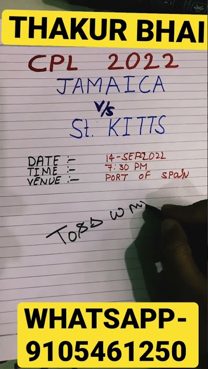 Telegram channel link - https://telegram.me/joinchat/Ulh1JwYkdsCZHbaS #cpl2022 #jamaica #st.kitts